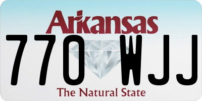 AR license plate 770WJJ