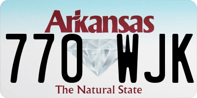 AR license plate 770WJK