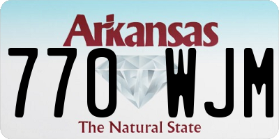 AR license plate 770WJM