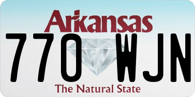 AR license plate 770WJN