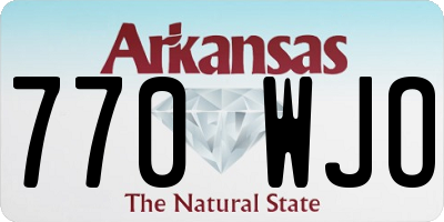AR license plate 770WJO