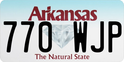AR license plate 770WJP