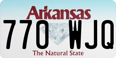 AR license plate 770WJQ