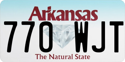 AR license plate 770WJT