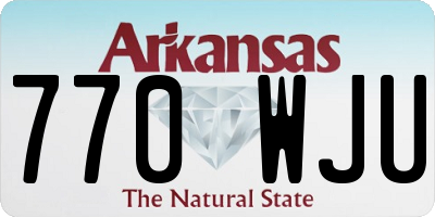 AR license plate 770WJU