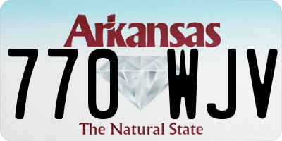AR license plate 770WJV