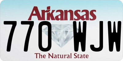 AR license plate 770WJW