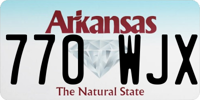 AR license plate 770WJX