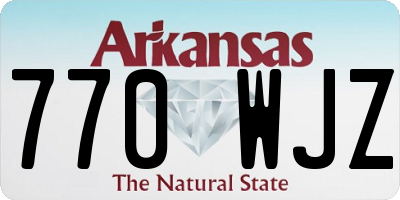 AR license plate 770WJZ