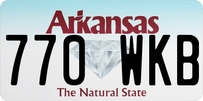 AR license plate 770WKB