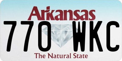 AR license plate 770WKC