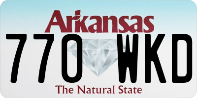 AR license plate 770WKD