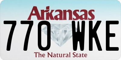 AR license plate 770WKE
