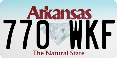 AR license plate 770WKF