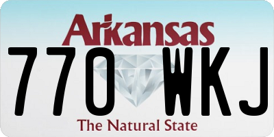 AR license plate 770WKJ