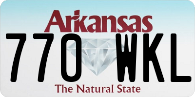 AR license plate 770WKL