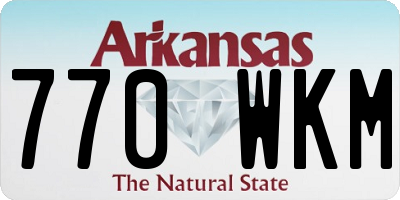 AR license plate 770WKM