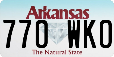 AR license plate 770WKO