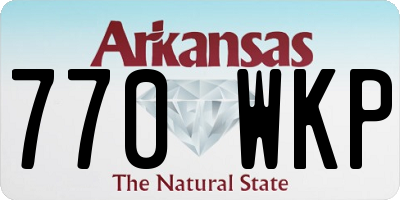 AR license plate 770WKP