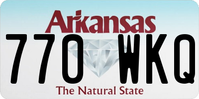 AR license plate 770WKQ
