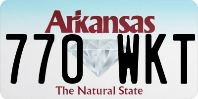 AR license plate 770WKT