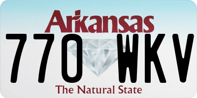 AR license plate 770WKV