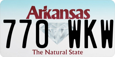 AR license plate 770WKW