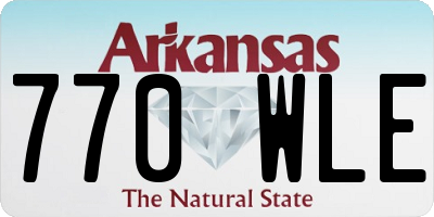 AR license plate 770WLE