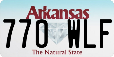AR license plate 770WLF