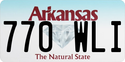 AR license plate 770WLI