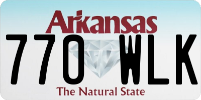 AR license plate 770WLK