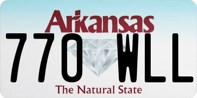 AR license plate 770WLL