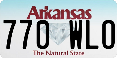 AR license plate 770WLO