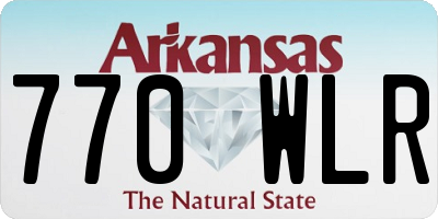 AR license plate 770WLR