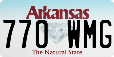AR license plate 770WMG