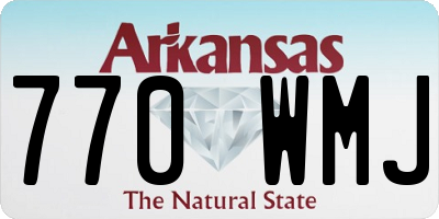 AR license plate 770WMJ