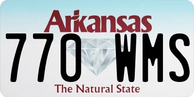 AR license plate 770WMS