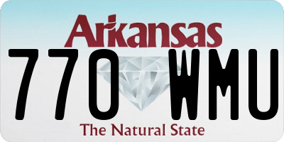 AR license plate 770WMU