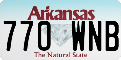 AR license plate 770WNB
