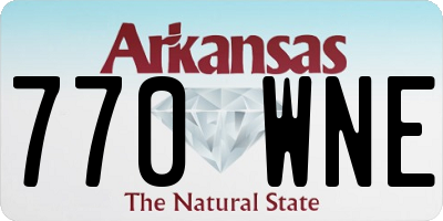 AR license plate 770WNE