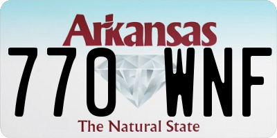 AR license plate 770WNF