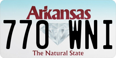 AR license plate 770WNI