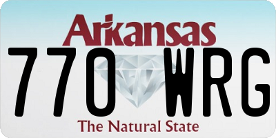 AR license plate 770WRG