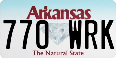 AR license plate 770WRK