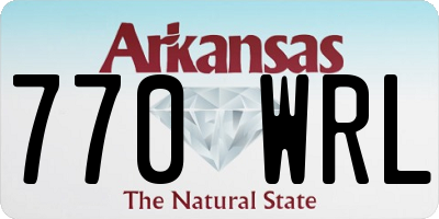 AR license plate 770WRL