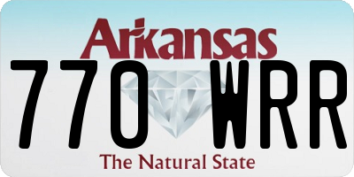 AR license plate 770WRR