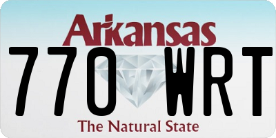 AR license plate 770WRT