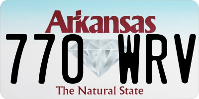 AR license plate 770WRV