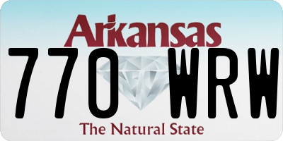 AR license plate 770WRW