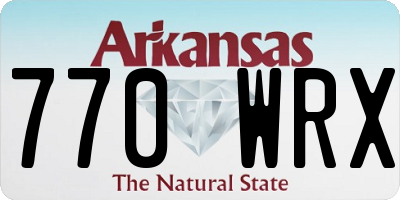 AR license plate 770WRX